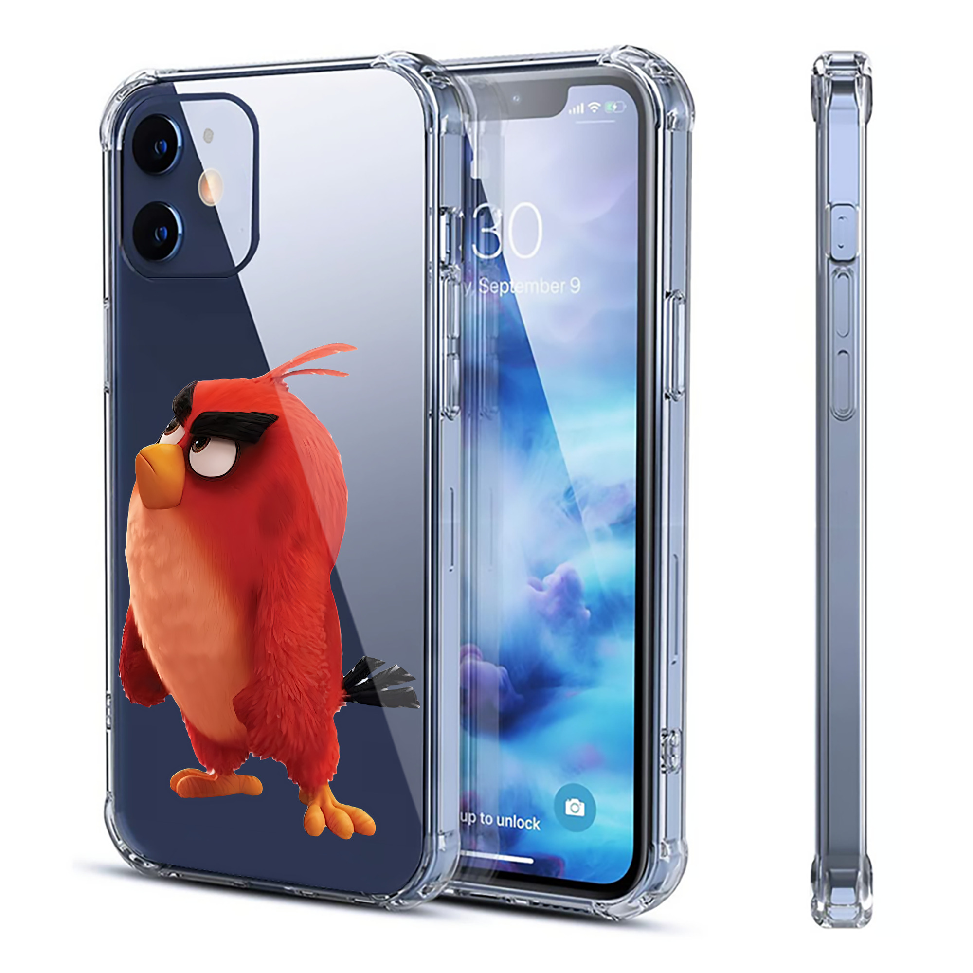 （画像用） Angry Birds アングリーバード 【iPhone 12シリーズ対応】透明スマホケース（クリアソフトケース）